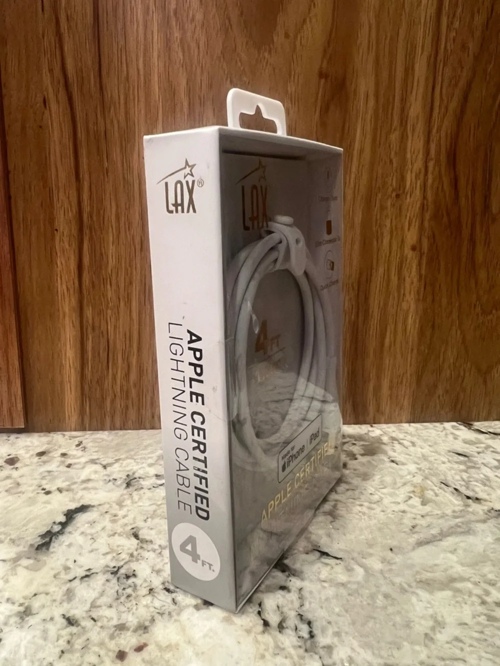 4ft White Lightning Charging Cable for iPhone & iPad